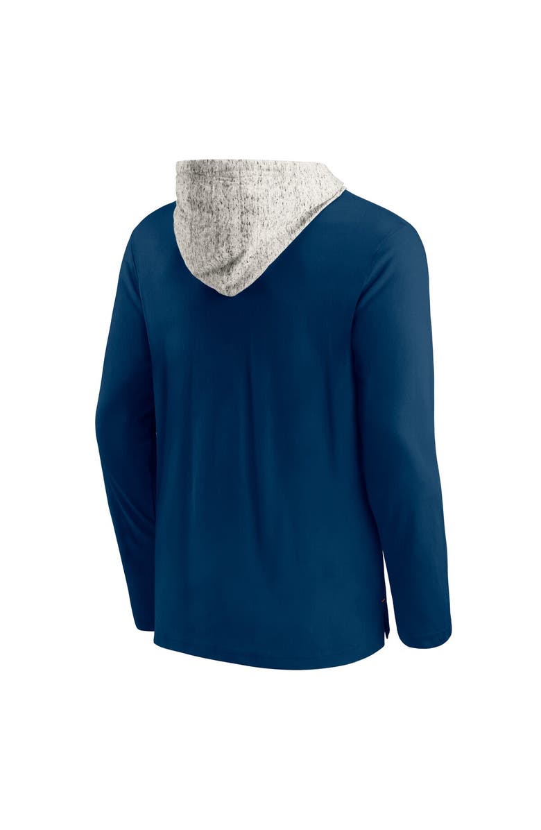 FANATICS Men's Fanatics Branded Navy Chicago Bears Long Sleeve Hoodie T-Shirt, Alternate, color,