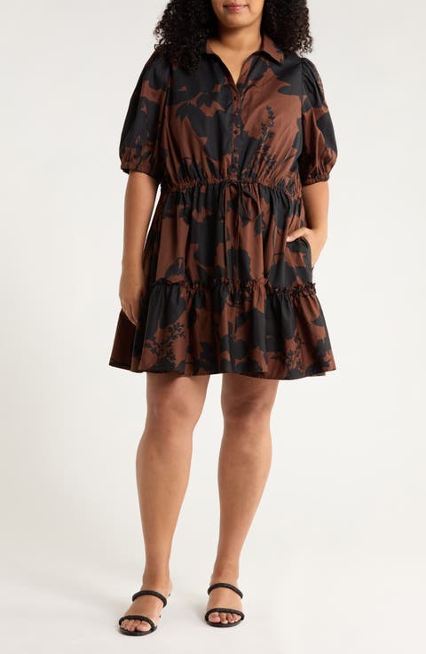 Somerton Floral Stacie Shirtdress (Plus)