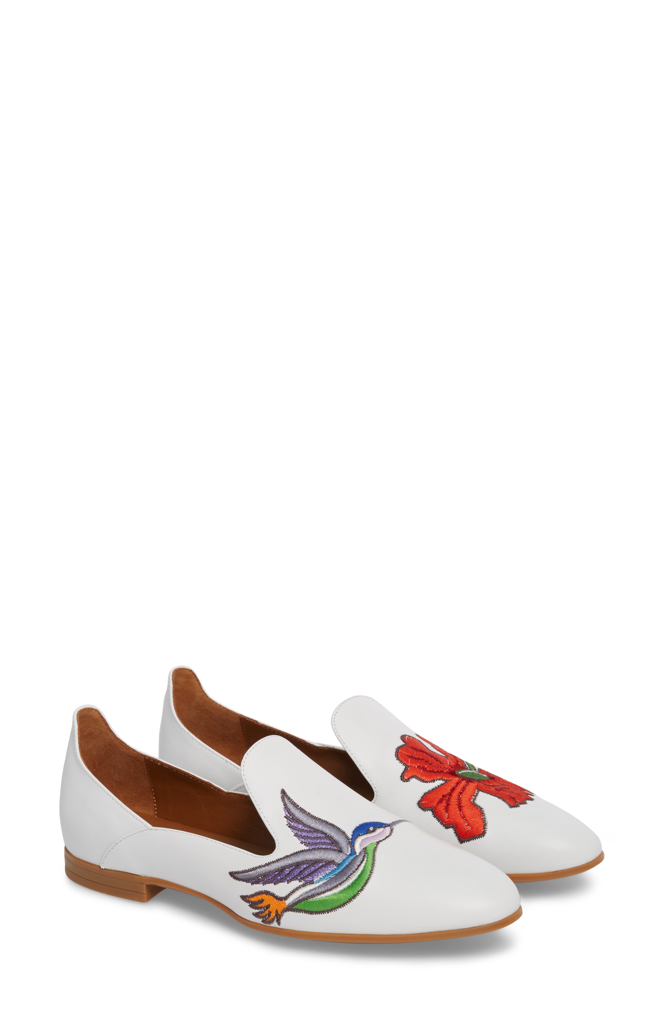 Aquatalia Emmaline Embroidered Loafer, Alternate, color, 