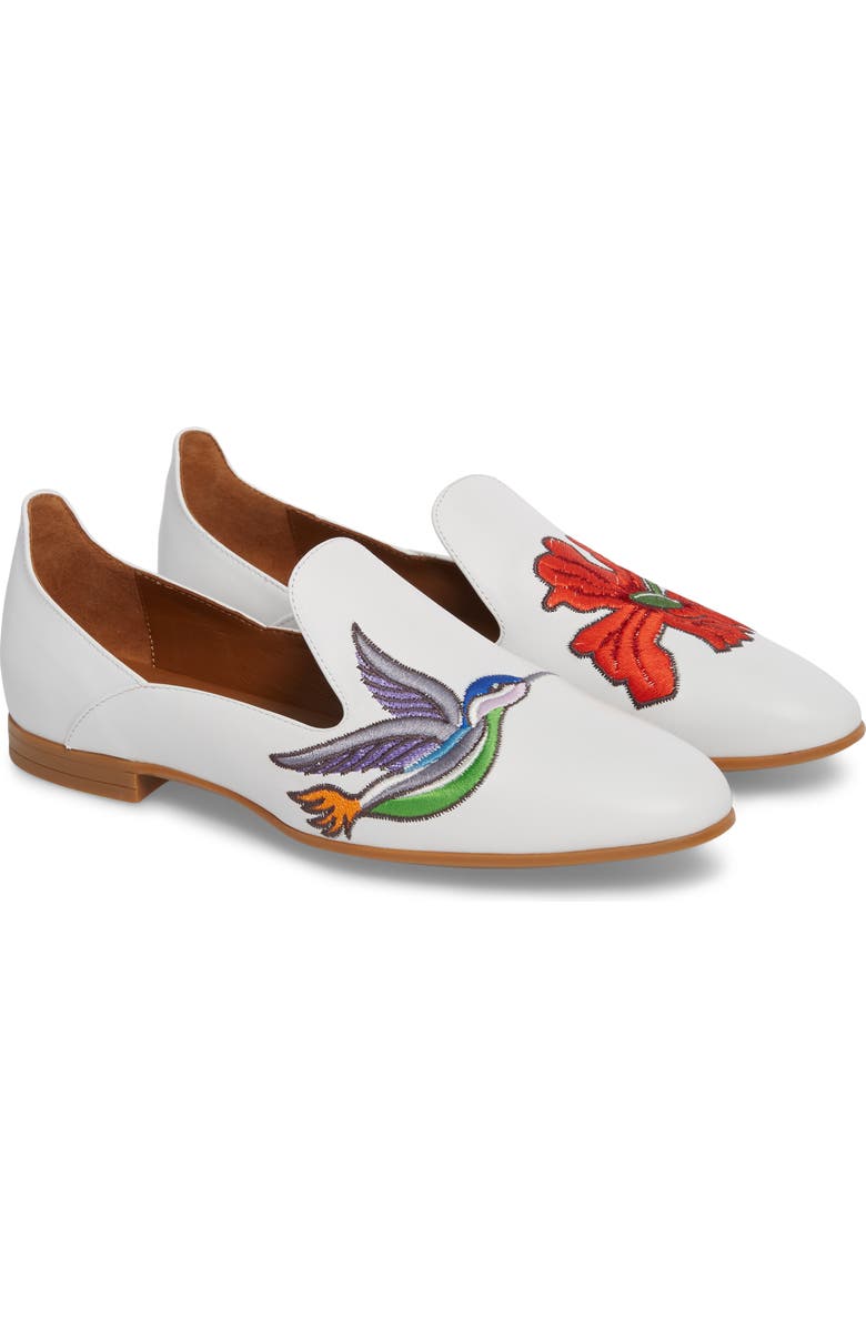 Aquatalia Emmaline Embroidered Loafer, Alternate, color,