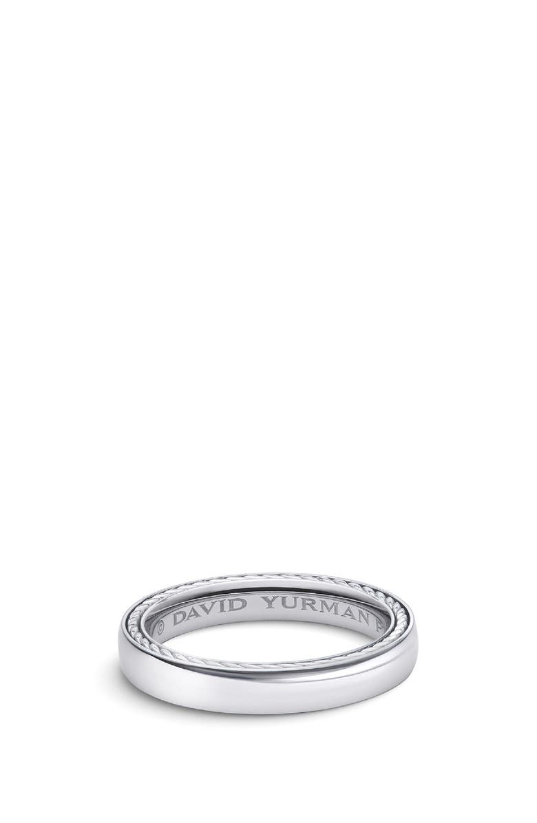 David Yurman Streamline<sup>®</sup> Platinum Band Ring, 4mm, Main, color,