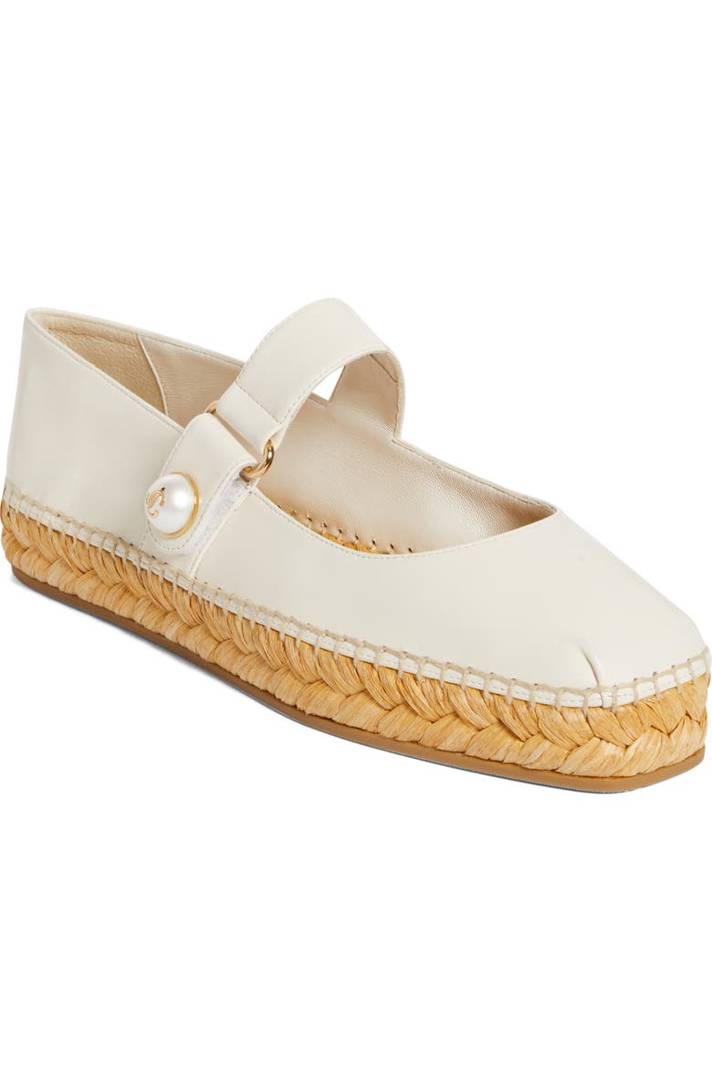 Jimmy Choo Fayence Espadrille Mary Jane Flat, Main, color,