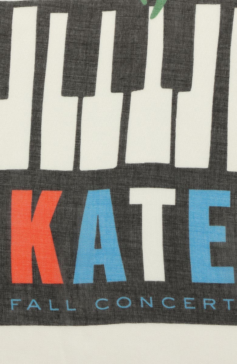 Kate Spade New York central park jazz night oblong scarf, Alternate, color, White Multi