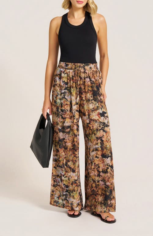 Matty M . Aster Wide Leg Pants In Brown