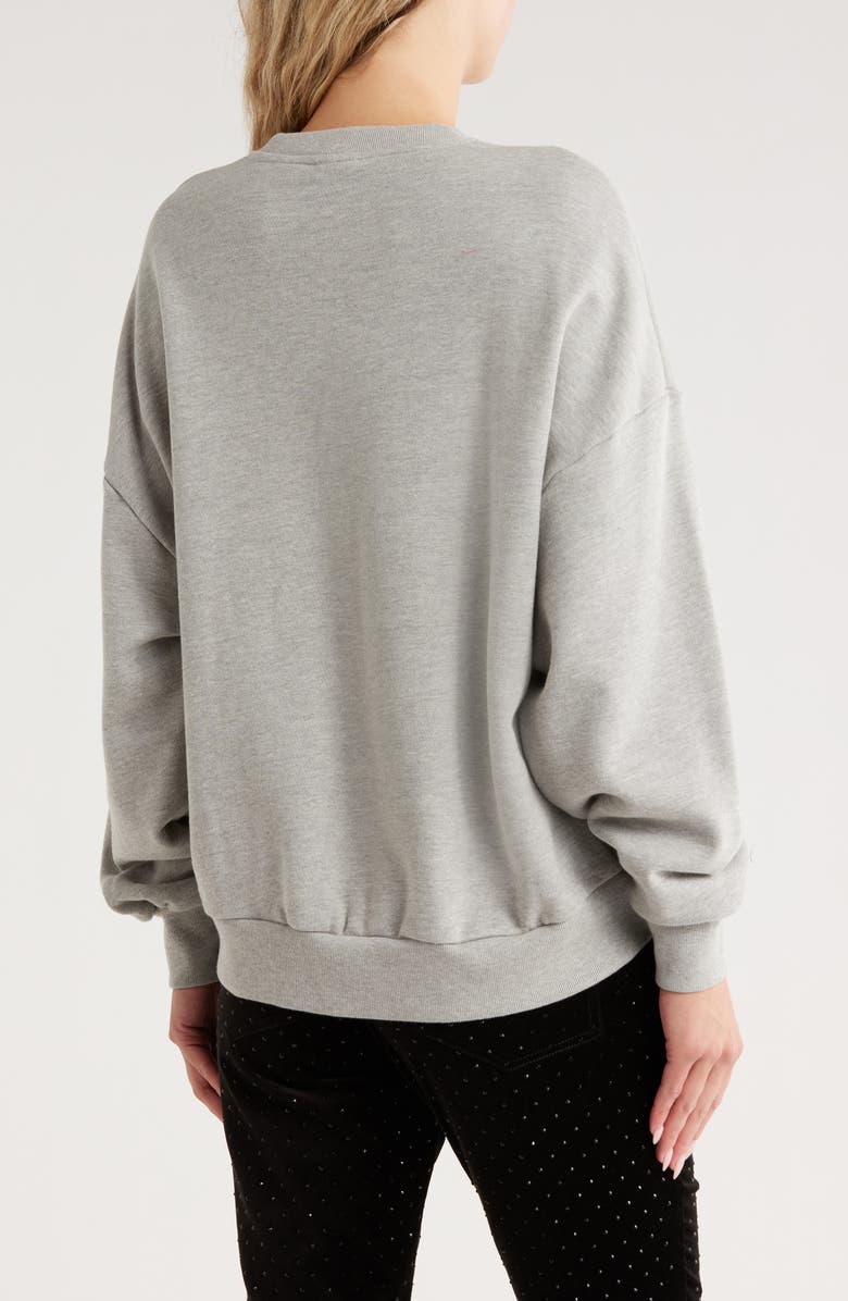 Cinq à Sept Paris & New York Brandy Sweatshirt, Alternate, color, Heather Grey/ Black
