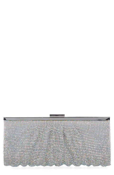 Simona Rhinestone Mesh Clutch