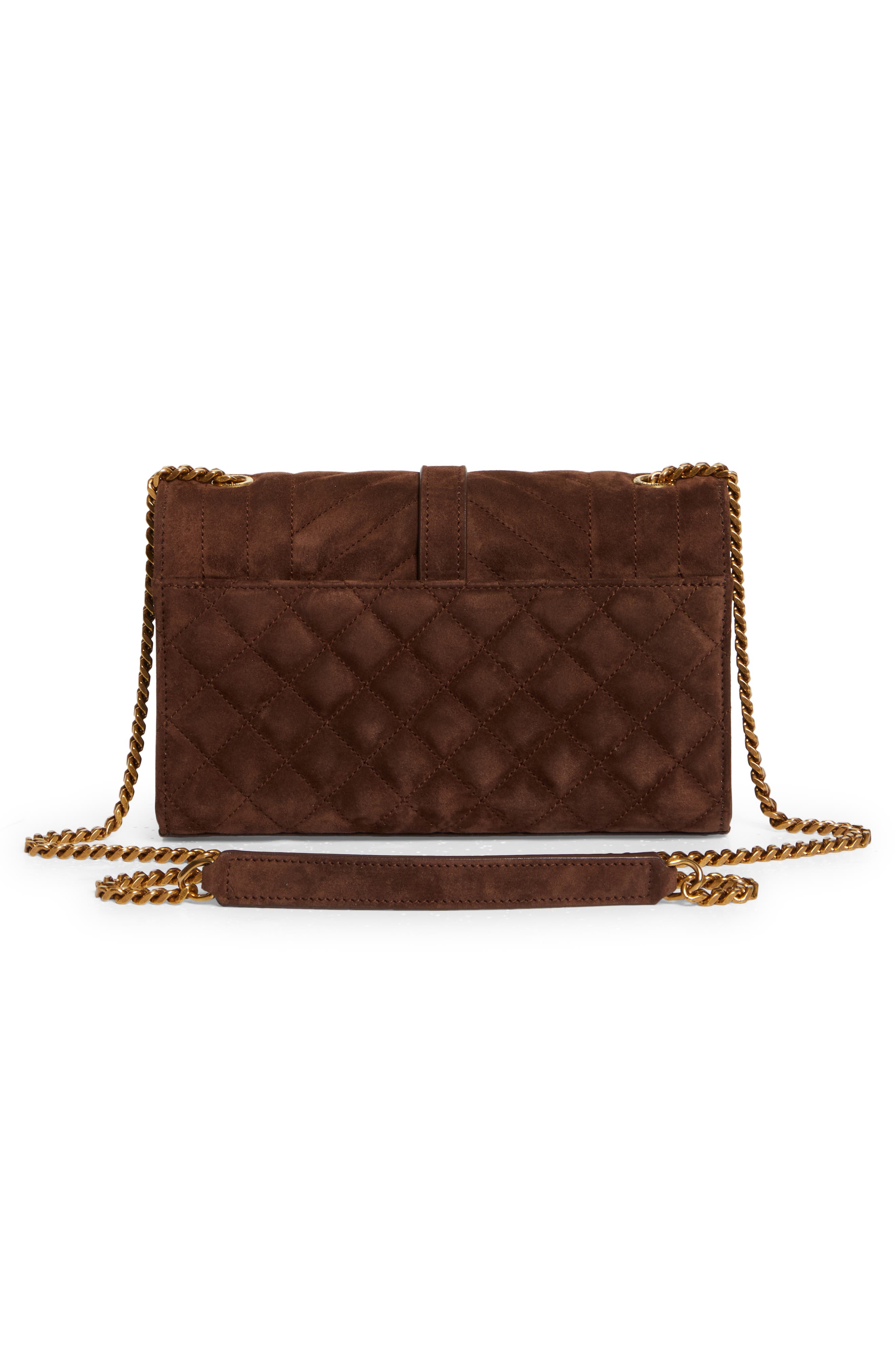 Saint Laurent Small Envelope Suede Crossbody Bag, Alternate, color, 
