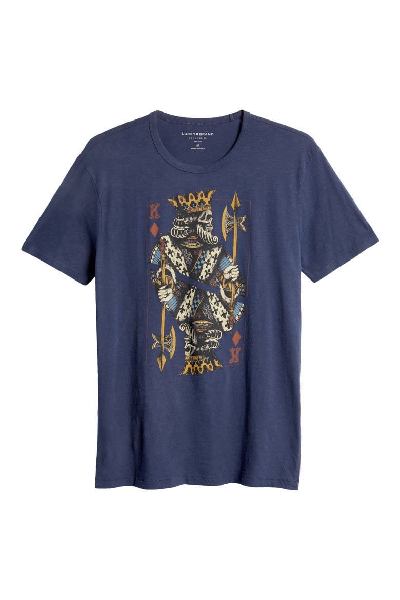 King of Diamonds Graphic Tee, Alternate, color, AMERICAN NAVY