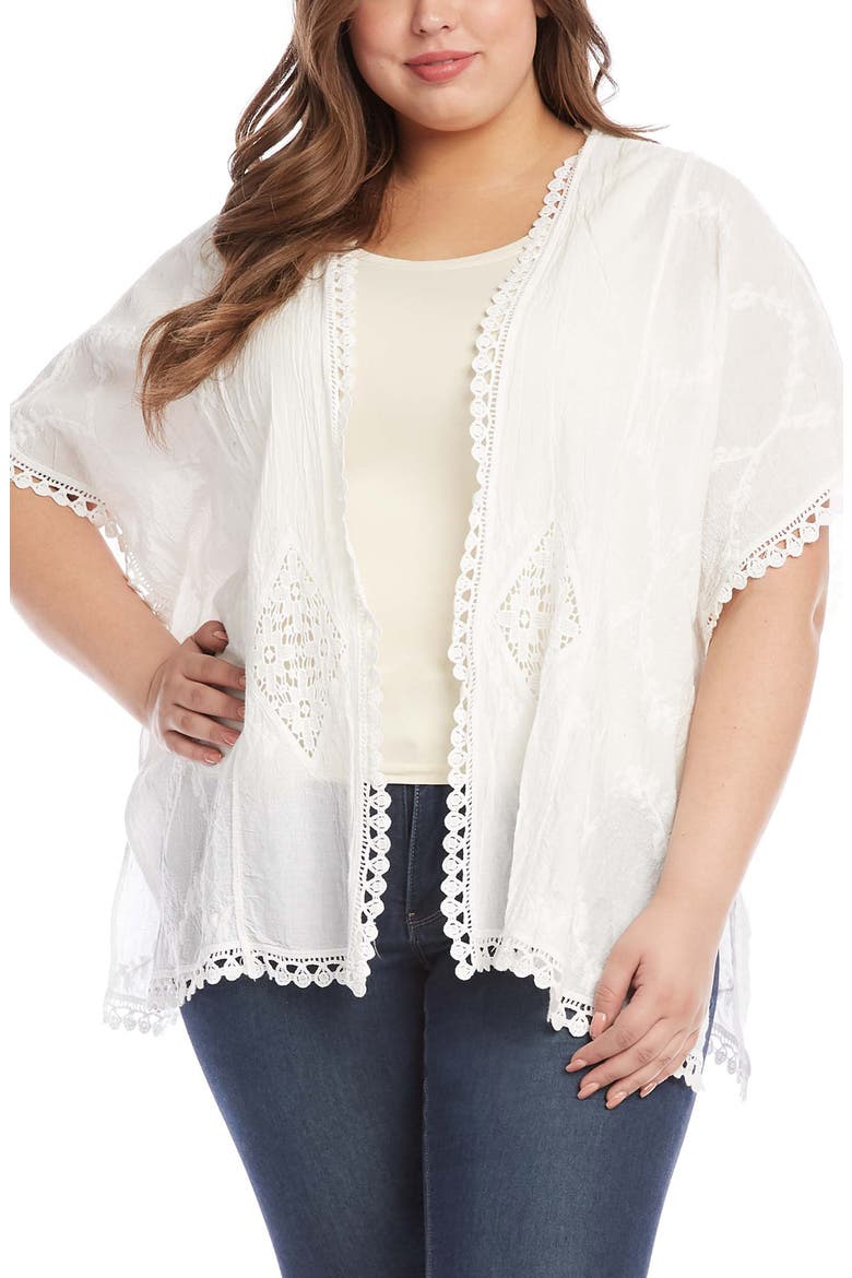 Crochet Detail Wrap, Main, color, IVORY