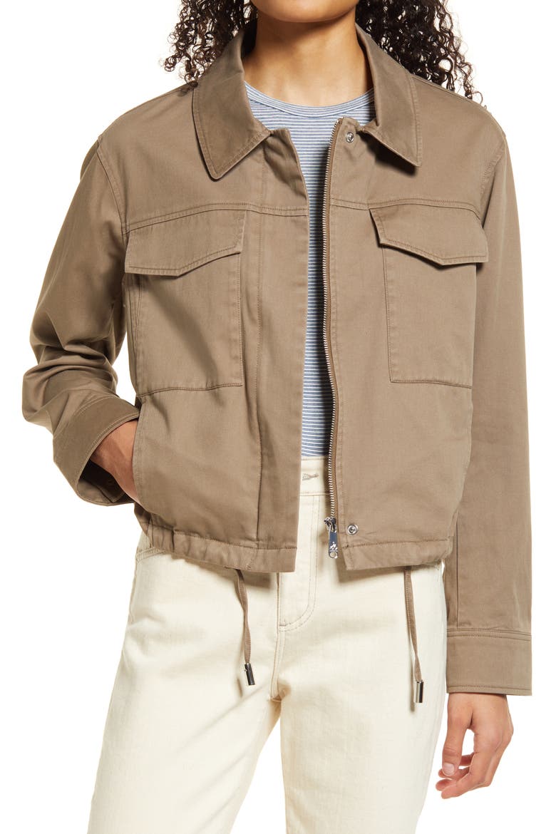 Crop Utility Jacket, Main, color, LODEN