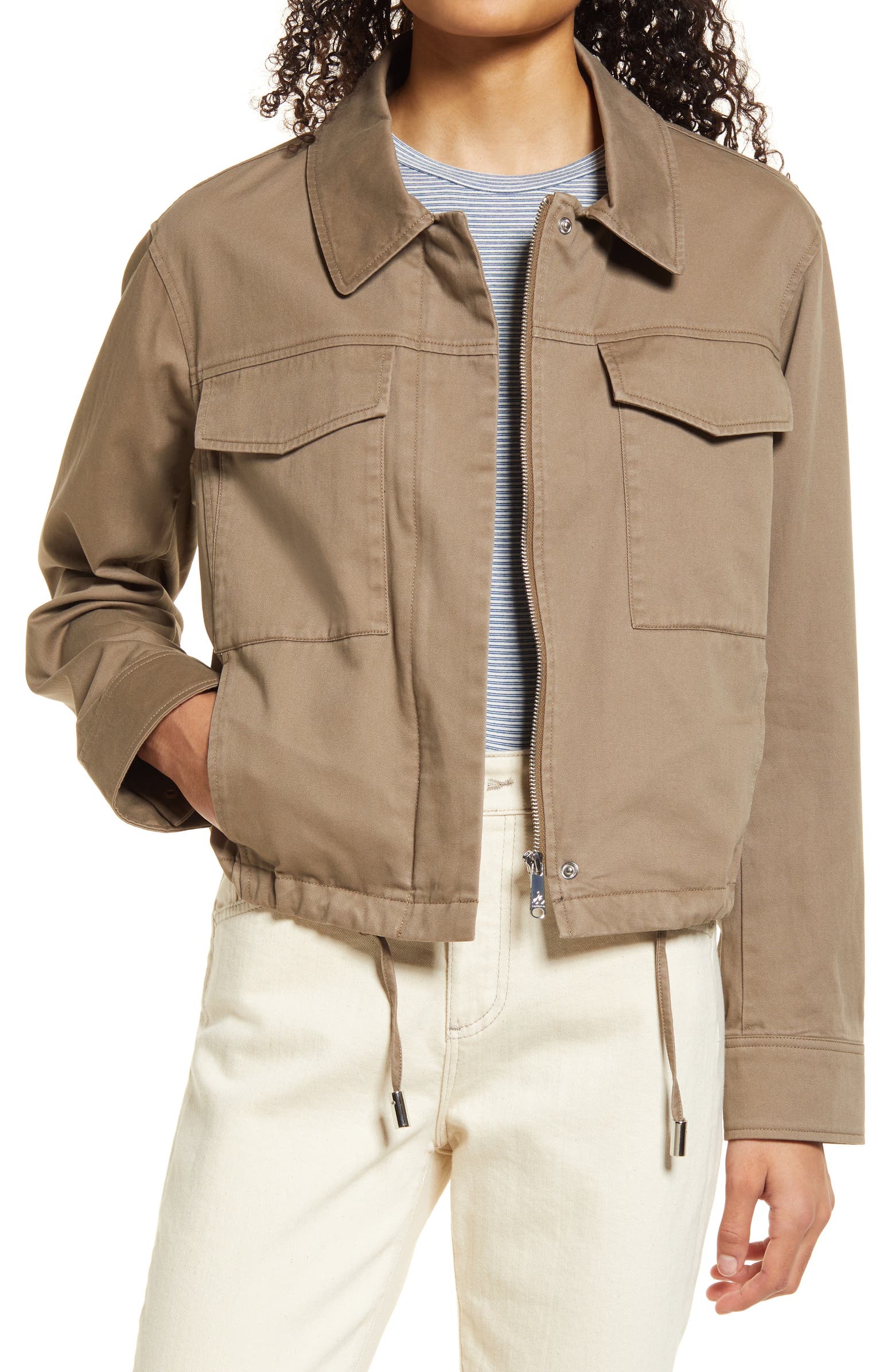 Sam Edelman Jacket Sam Edelman Crop Utility Jacket | Nordstrom