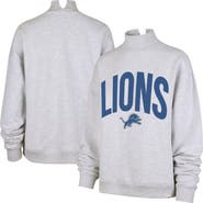 '47 Women's '47  Gray Detroit Lions Subtle Muse Mock Neck Sweatshirt