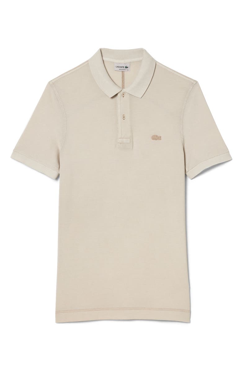 Lacoste Regular Fit Solid Cotton Polo Shirt, Main, color, K8e Eco Beige
