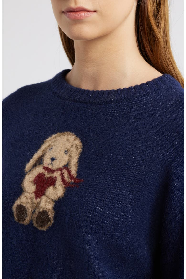 Ski Bunny Sweater, Alternate, color, PEACOAT