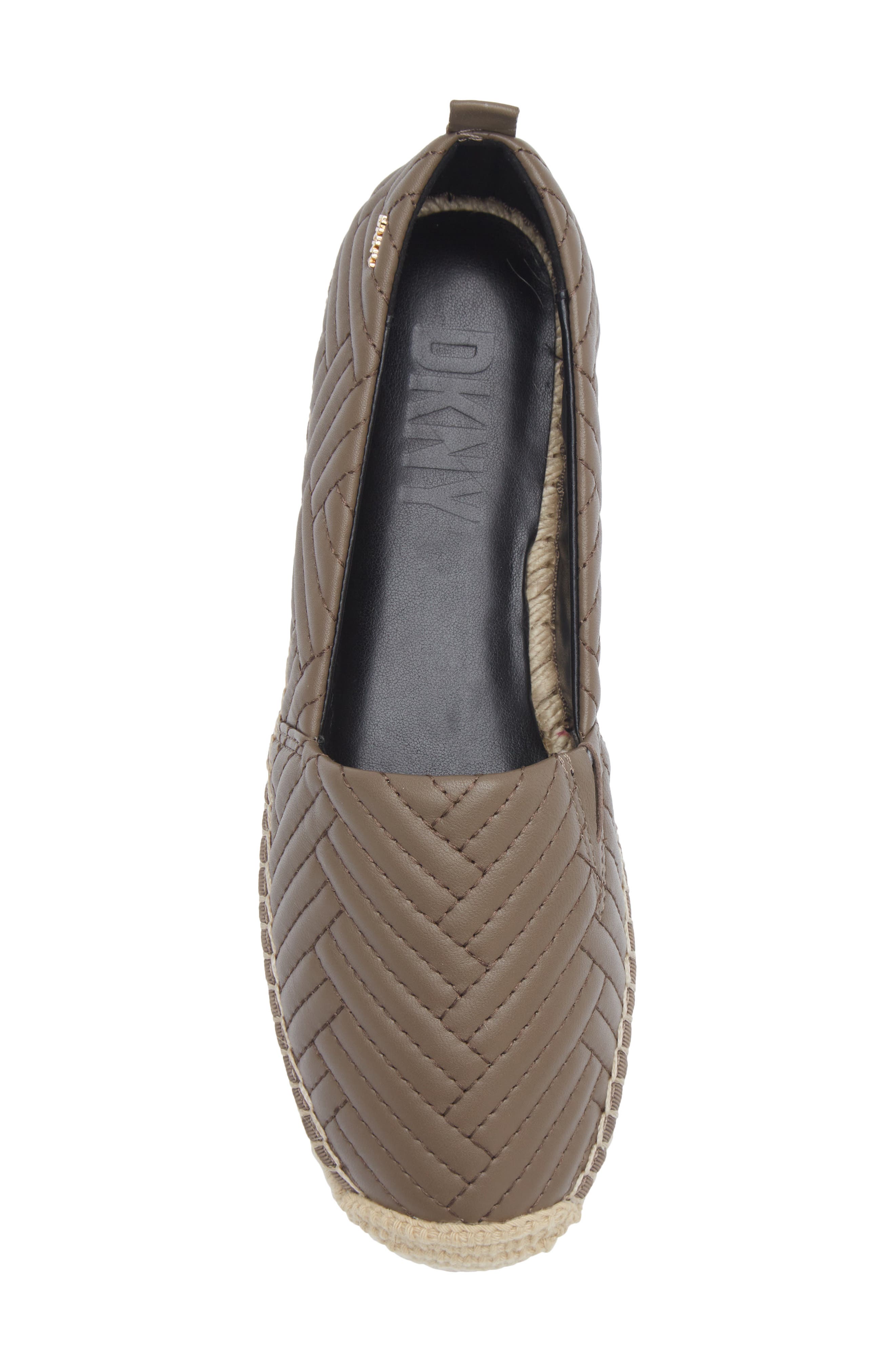 Maly Quilted Espadrille Flat, Alternate, color, TRUFFLE