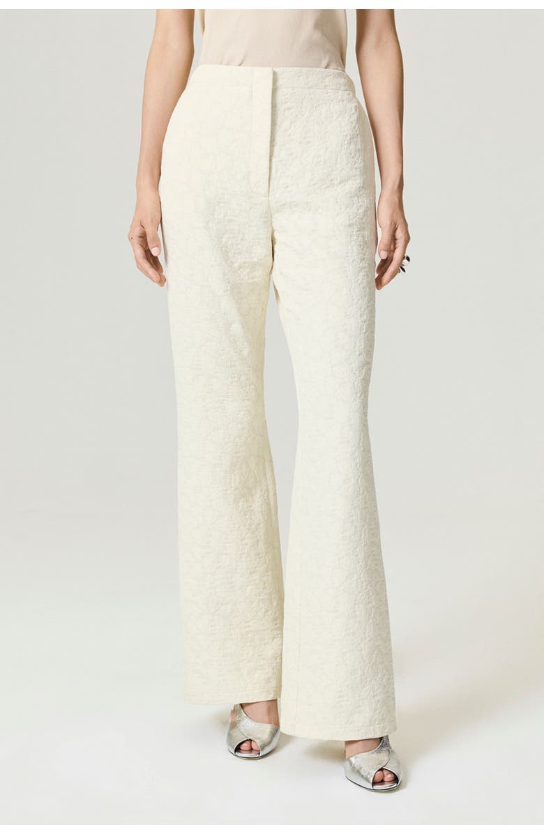 Nocturne Contrast Fabric Detailed Pants, Main, color, Ivory