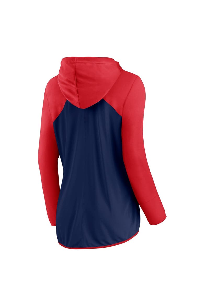 Women's Fanatics Navy/Red Boston Red Sox Script Sleeve Full-Zip Hoodie, Alternate, color, Navy