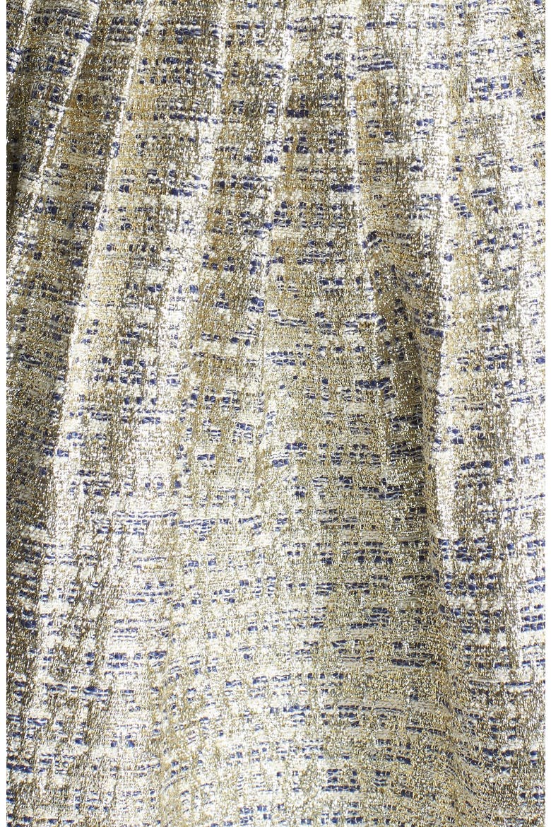 Metallic Strapless Skater Dress, Alternate, color, GOLD