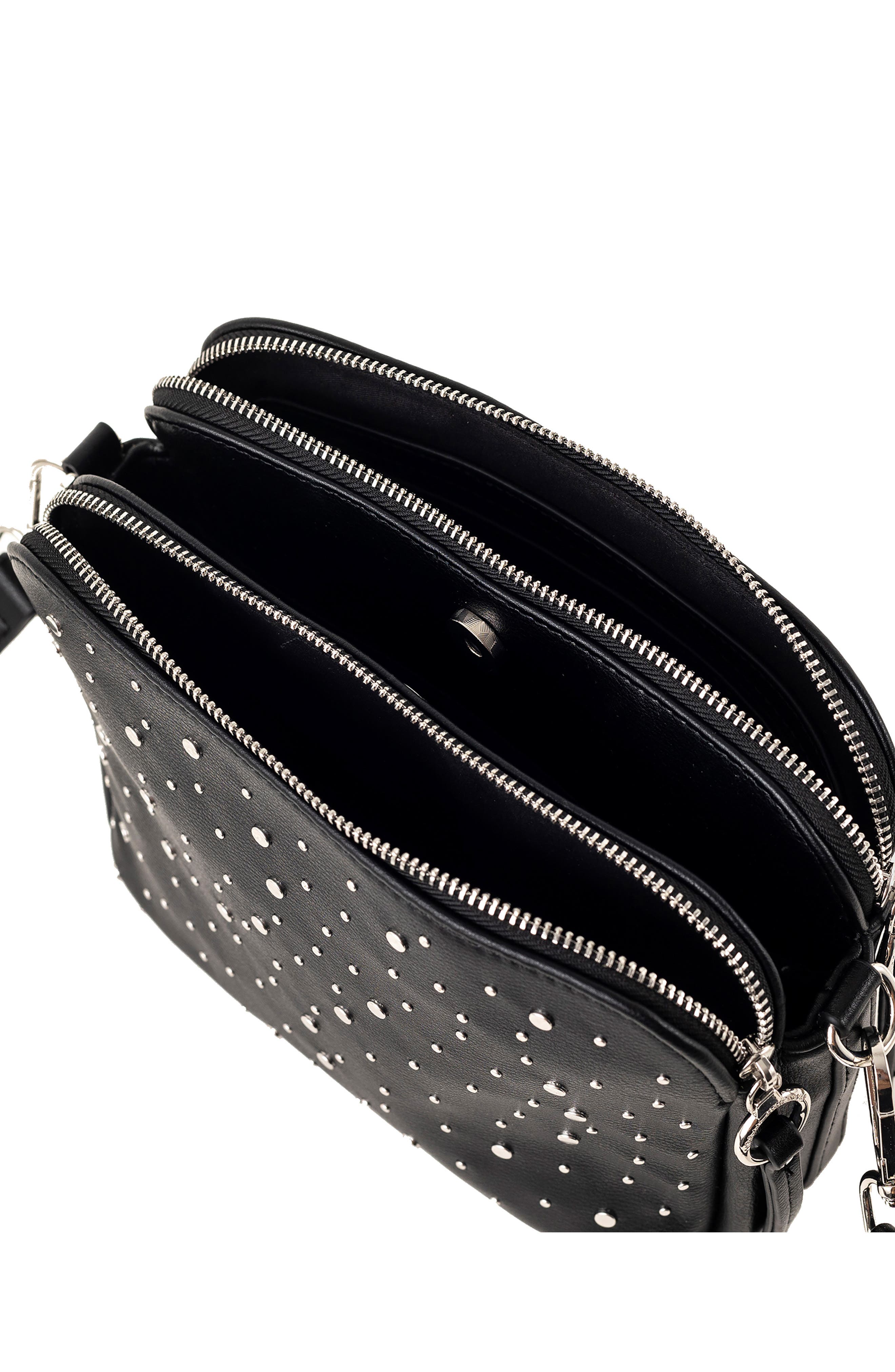 Urban Originals Galaxy Faux Leather Crossbody Bag, Alternate, color, Black