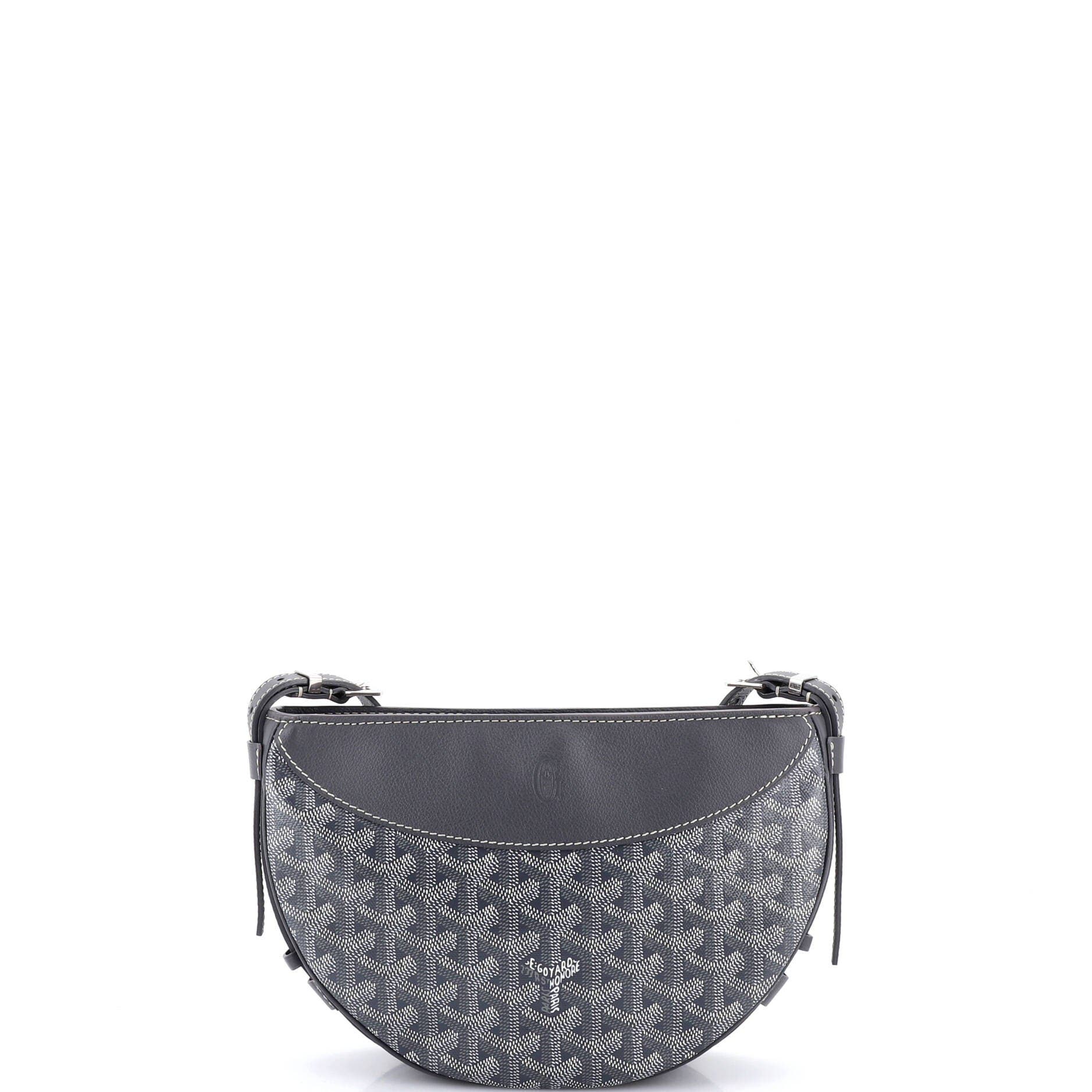 Pre-Owned Goyard Hirondelle Shoulder Bag Coated Canvas and Leather, Alternate, color, Gray