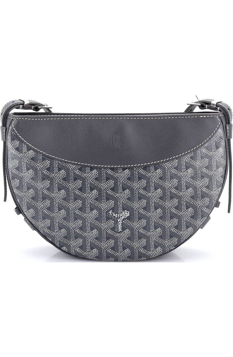 Pre-Owned Goyard Hirondelle Shoulder Bag Coated Canvas and Leather, Alternate, color, Gray