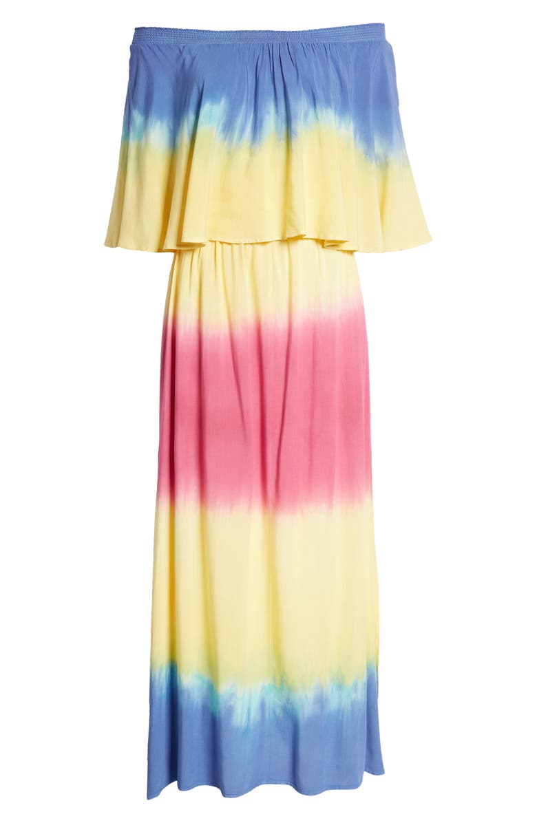 AREA STARS Ombré Off the Shoulder Maxi Dress, Alternate, color, 