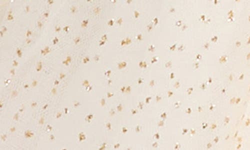 Doe A Dear Kids' Pompom Glitter Mesh Tutu Skirt In Neutral