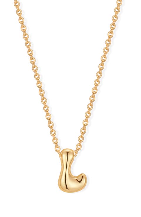 Mini Pippa Bubble Initial Pendant Necklace
