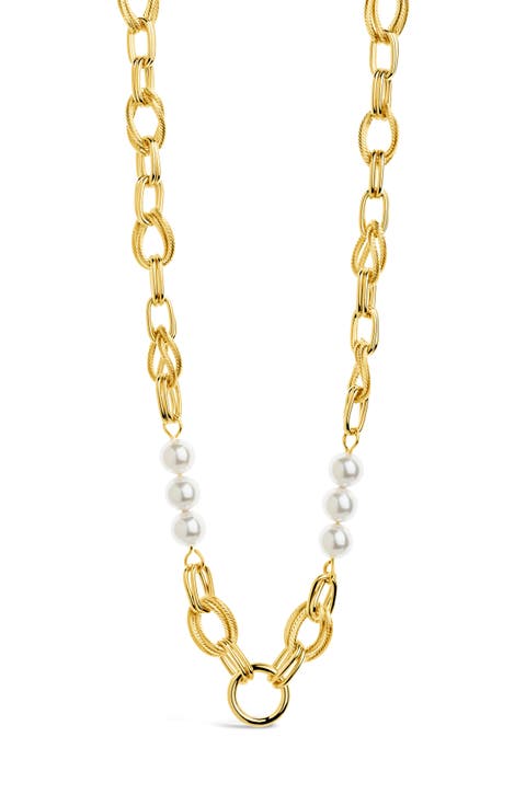 Ivanna Faux Pearl Chain Necklace