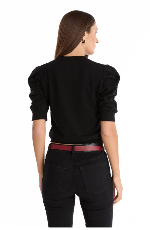 The Noli Shop Sylvie Knit Top In Black