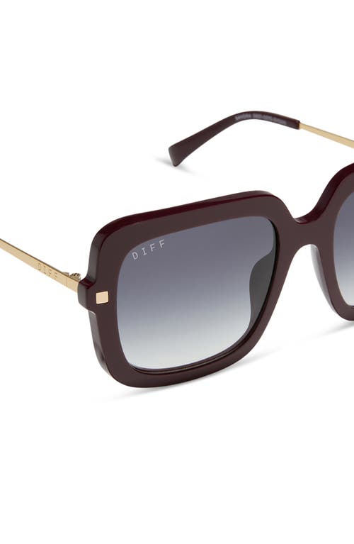 Diff Sandra 54mm Gradient Square Sunglasses In Brown