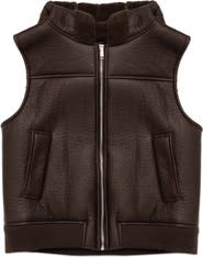 DELUC Brad Hooded Faux Shearling Vest