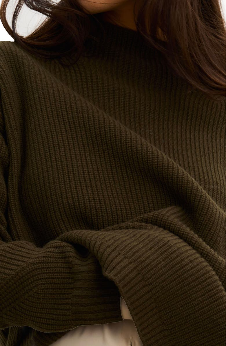 HATCH The Cozy Shaker Turtleneck, Alternate, color, Olive