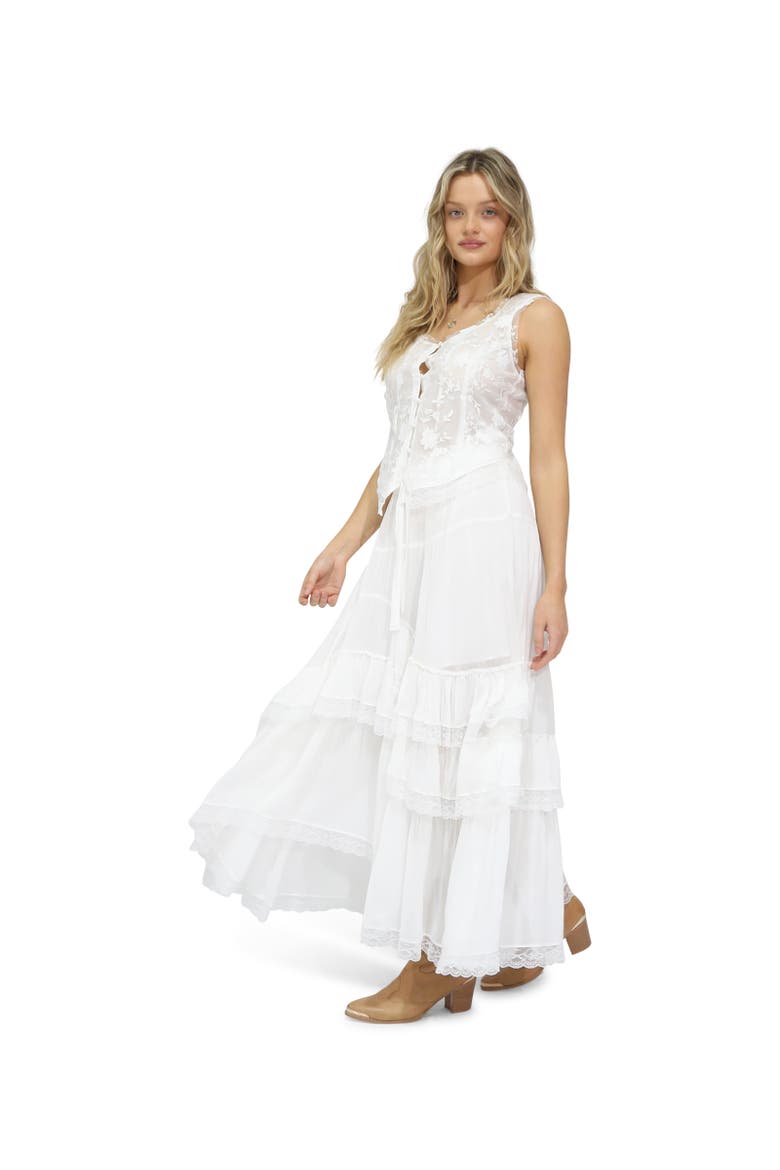 Wanderlace Ruffle Skirt, Alternate, color, White