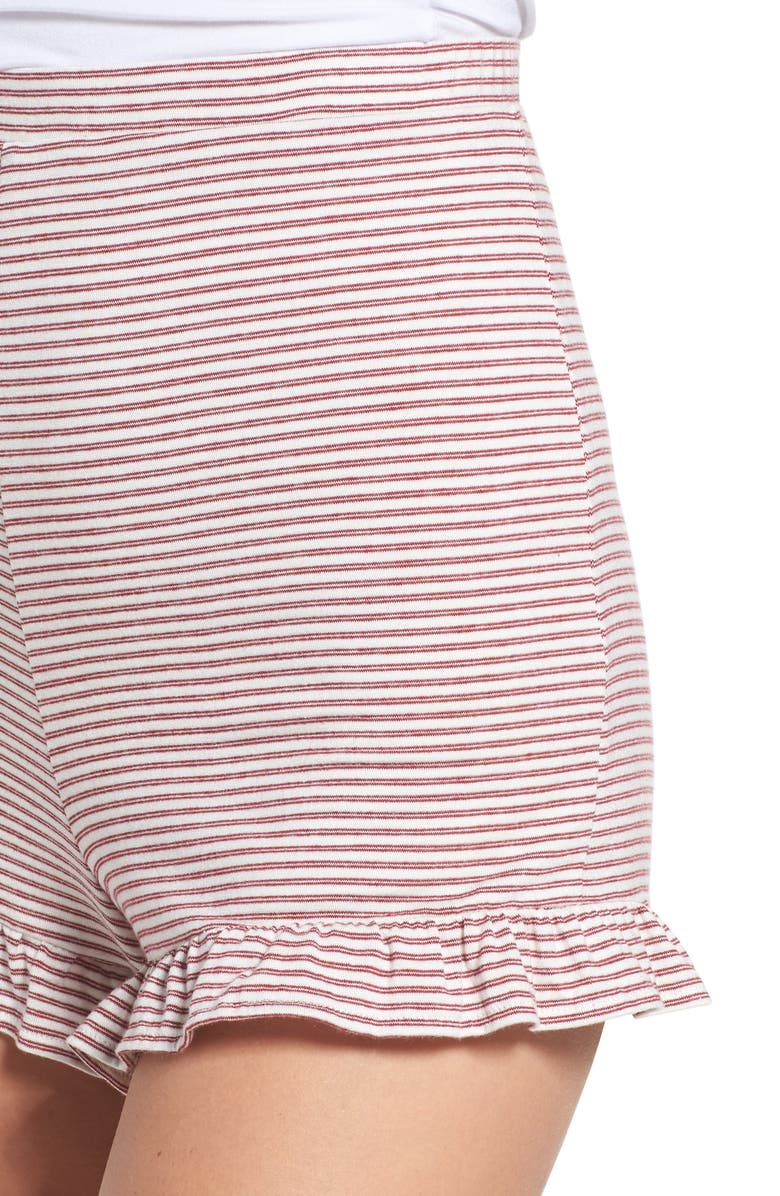 BB Dakota by Steve Madden BB Dakota Embry Ruffle Hem Lounge Shorts, Alternate, color,