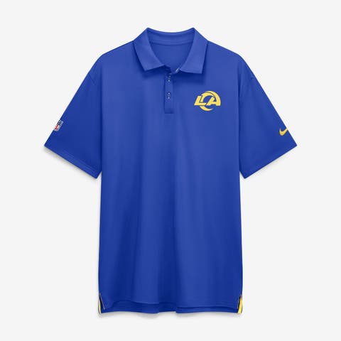 Men's Nike Royal Los Angeles Rams Sideline Powerful Blocking Dri-FIT Tour Polo