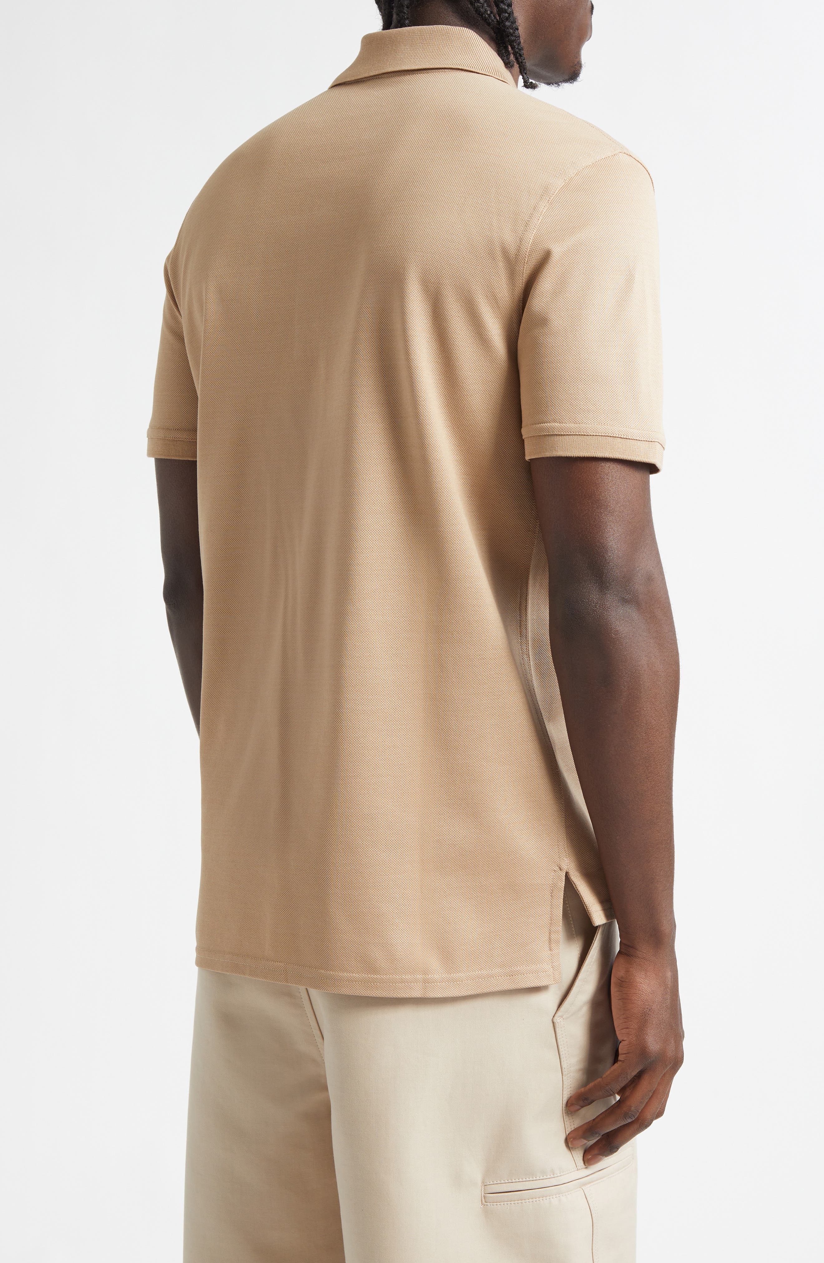 Regular Fit Logo Patch Cotton Pique Polo - image 4