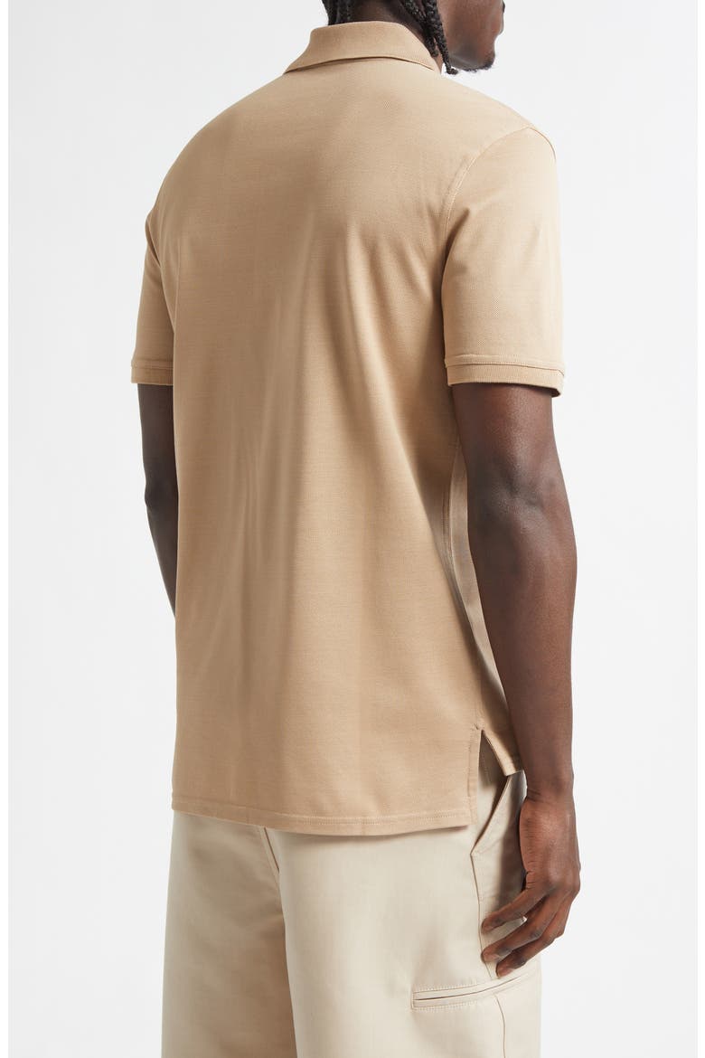 Regular Fit Logo Patch Cotton Piqué Polo, Alternate, color, BEIGE