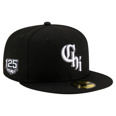 Men's New Era  Black Chicago White Sox 125th Anniversary 59FIFTY Snapback Hat