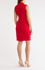 Calvin Klein Moto Tie Waist Dress