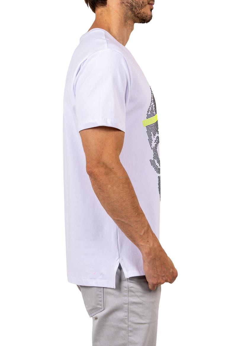 Pixel Skull Cotton Graphic T-Shirt, Alternate, color, WHITE