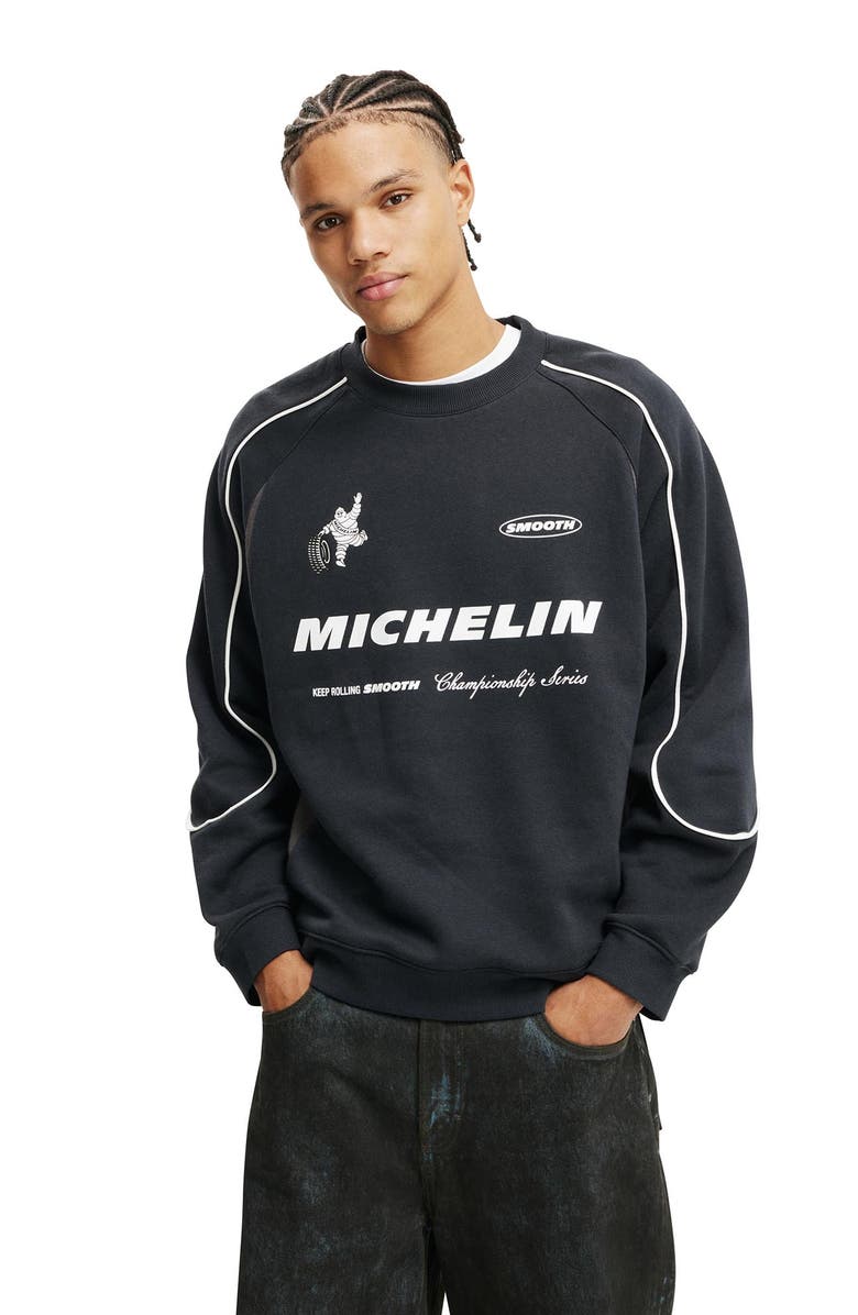 Cotton On Men's Michelin Box Fit Crew, Main, color, 