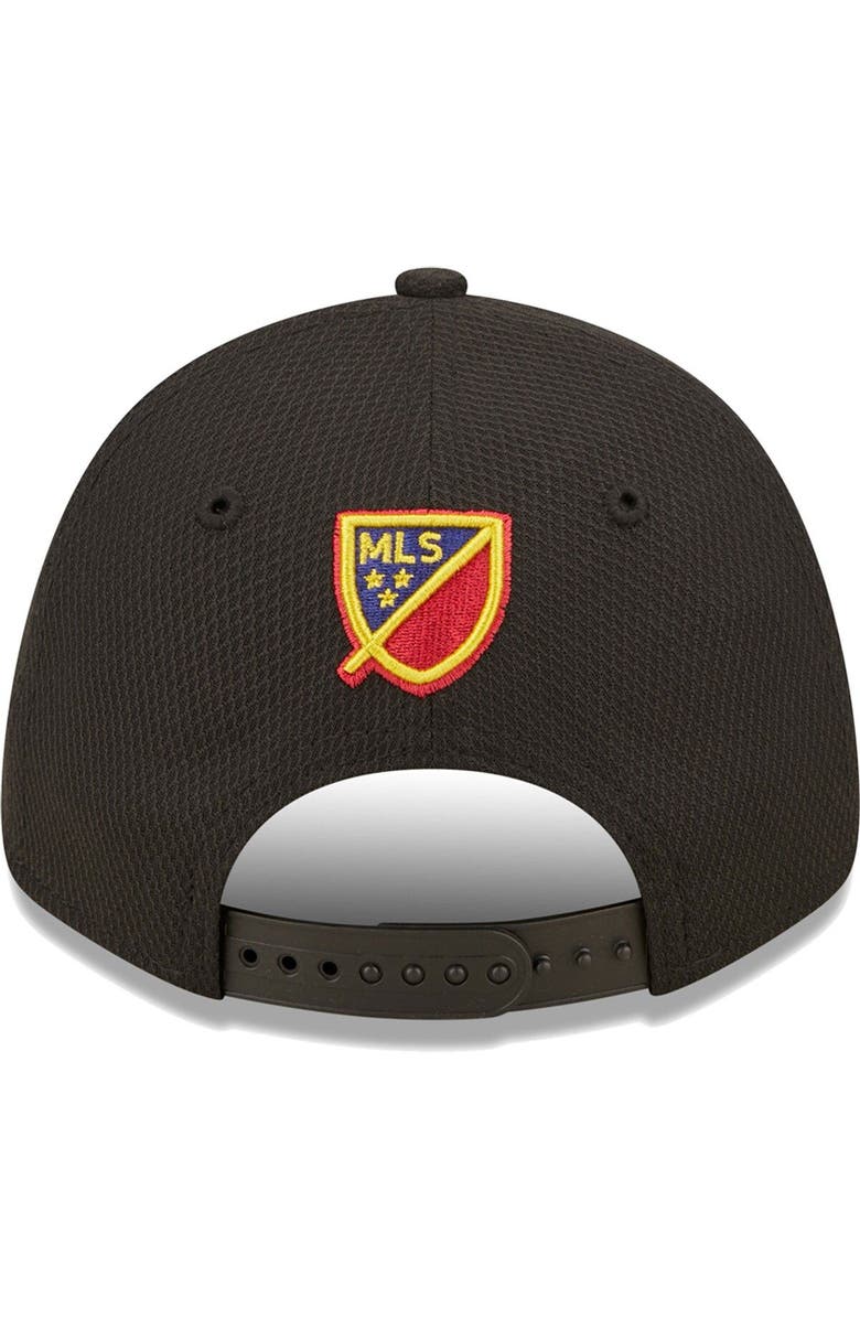 New Era Men's New Era Black Real Salt Lake Basic 9FORTY Mesh Snapback Hat, Alternate, color, 