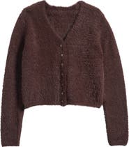Freshman Kids' Fuzzy V-Neck Cardigan