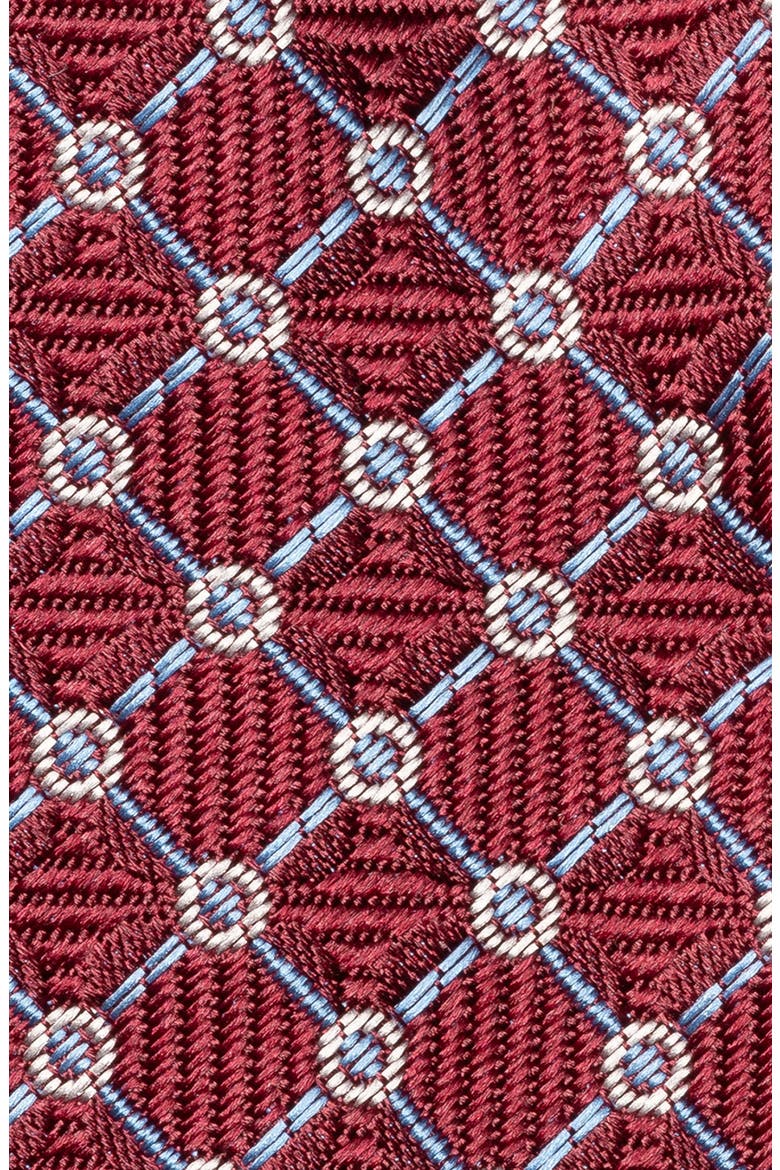 Geometric Jacquard Silk Tie, Alternate, color, RED