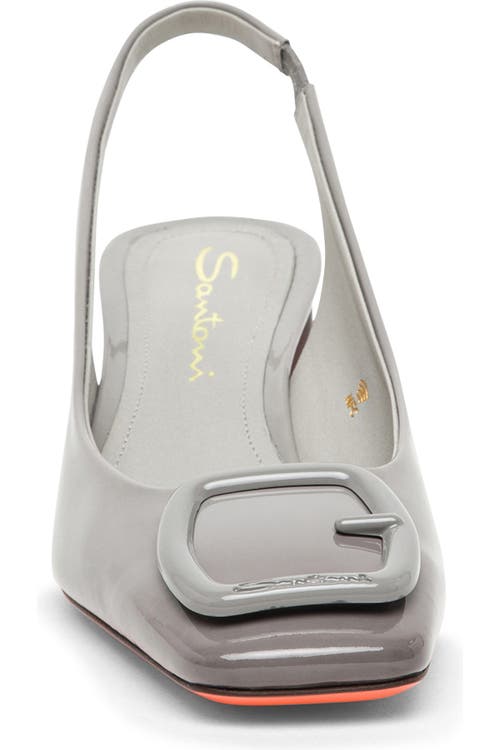 Santoni Mid-heel Slingback In Gray