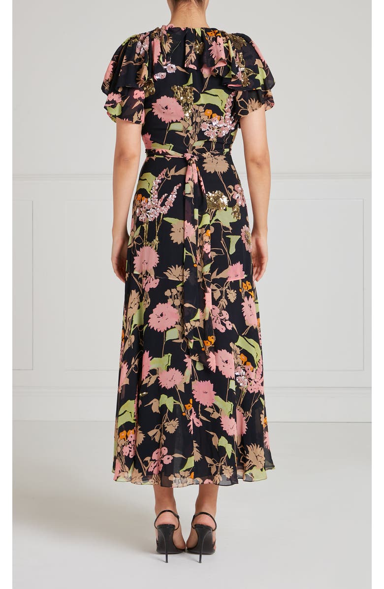 Temperley London Maisie Wrap Dress, Alternate, color, Black Mix