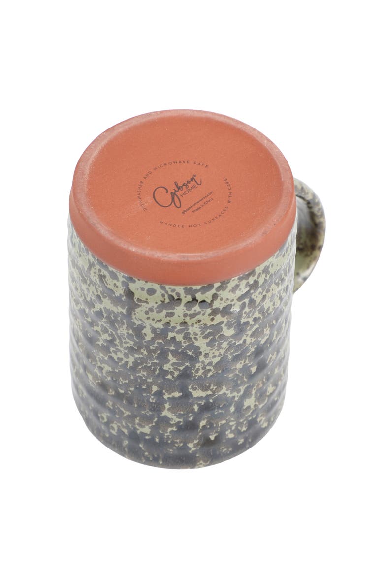 Terra Bella 4 Piece 18.5 Ounce Terracota Mug Set, Alternate, color, Green