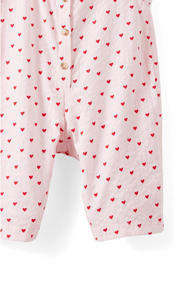 Cotton On Kids Willow Sleeveless Romper, Alternate, color, Blush Pink Hearts