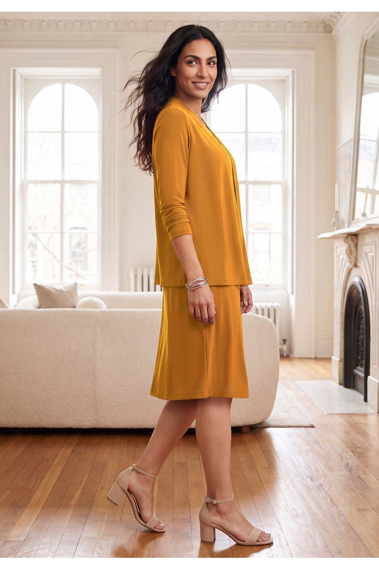 Stretch Knit 4-Piece Wardrober, Alternate, color, RICH GOLD